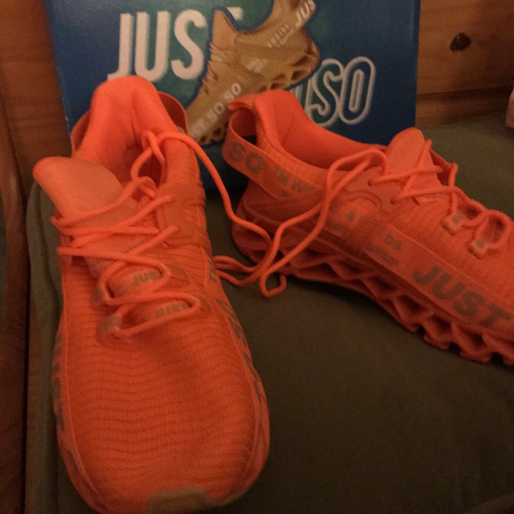 Bright orange JUST SOSO athletic shoes. Women’s size EUR 38. Worn once.